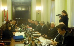 3. април 2013. Председник Народне скупштине у разговору са члановима  делегације Одбора за буџет Европског парламента